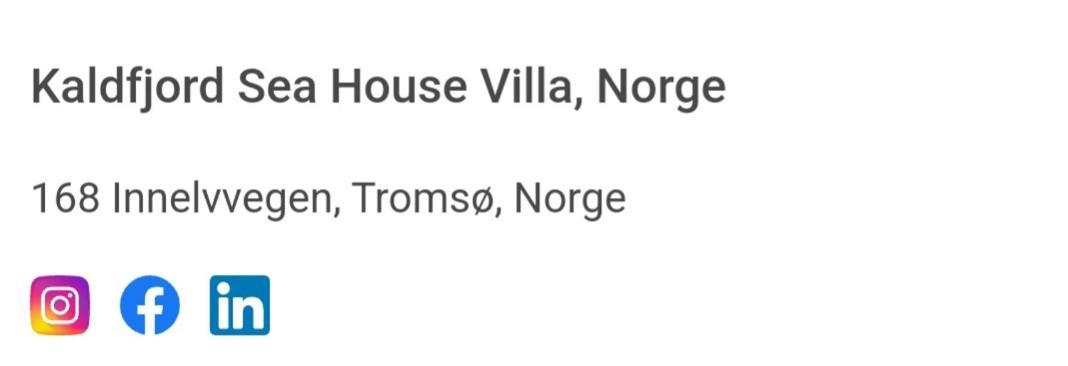הוילה טרומסה Kaldfjord Sea House מראה חיצוני תמונה